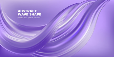 Purple Abstract Background with Liquid Shape.