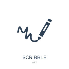 scribble icon vector on white background, scribble trendy filled