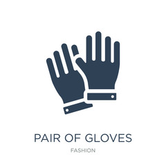 pair of gloves icon vector on white background, pair of gloves t