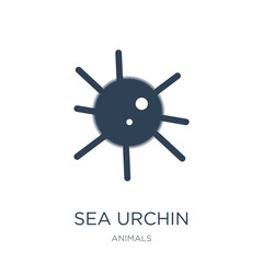 sea urchin icon vector on white background, sea urchin trendy fi
