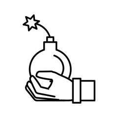 bomb explosive isolated icon