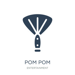 pom pom icon vector on white background, pom pom trendy filled i