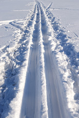 Cross country ski track.