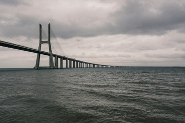 Lisbon - Portugal, vasco de Gama the longest bridge in Europe with a length of 17 kilometers