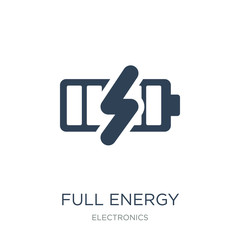 full energy icon vector on white background, full energy trendy