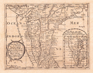 1652, Sanson Map of India