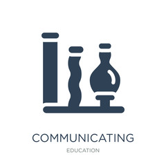 communicating vessels icon vector on white background, communica