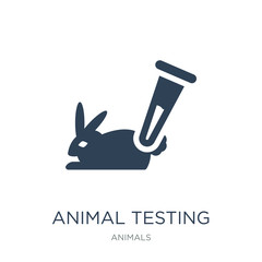 animal testing icon vector on white background, animal testing t