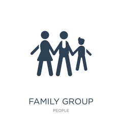 family group icon vector on white background, family group trendy filled icons from People collection, family group vector illustration