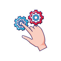 Fototapeta premium gear machinery isolated icon