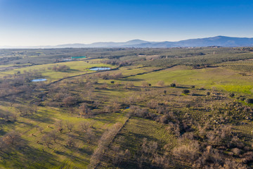 Naklejka premium An aerial view of the amazing 