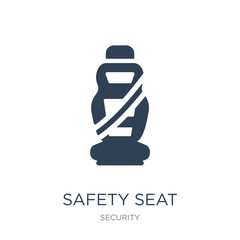 safety seat icon vector on white background, safety seat trendy filled icons from Security collection, safety seat vector illustration