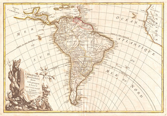 1762, Janvier Map of South America
