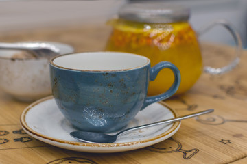 Vitamin sea buckthorns hot tea