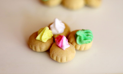 Rose gem biscuit. Popular childhood snack.