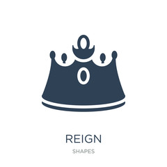 reign icon vector on white background, reign trendy filled icons from Shapes collection, reign vector illustration