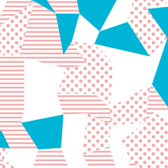 80s and 90s retro style. The Memphis pattern. Trending abstract design with geometric shapes