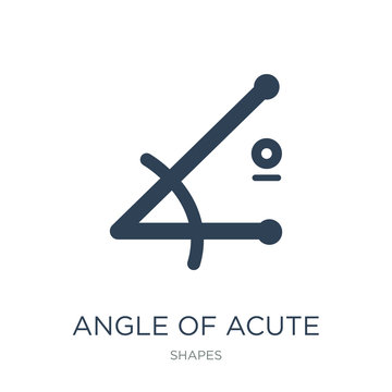 angle of acute icon vector on white background, angle of acute trendy filled icons from Shapes collection, angle of acute vector illustration