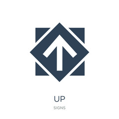 up icon vector on white background, up trendy filled icons from Signs collection, up vector illustration