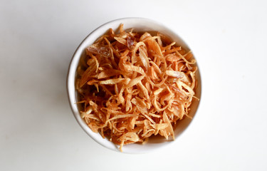 Fried red onion. Can used as topping on the side with the chicken, meat or fish dishes.