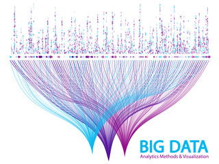 Big data visualization concept vector. - obrazy, fototapety, plakaty