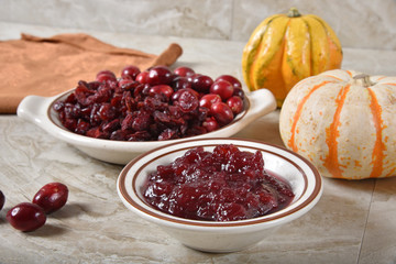 Fresh organic cranberry sauce