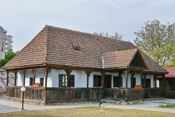 Bistrita,Romania, Museum 2017,old wooden house,