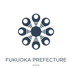 fukuoka prefecture icon vector on white background, fukuoka prefecture trendy filled icons from Signs collection, fukuoka prefecture vector illustration