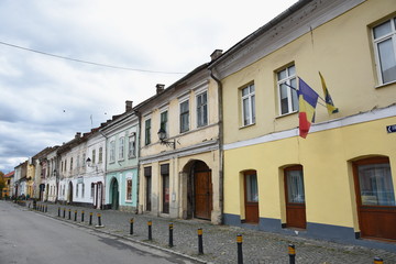 Fototapeta na wymiar Bistrita, Romania, October, Strada Nicolae Titulescu,2016