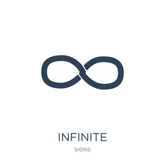 infinite icon vector on white background, infinite trendy filled icons from Signs collection, infinite vector illustration