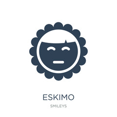 eskimo icon vector on white background, eskimo trendy filled icons from Smileys collection, eskimo vector illustration