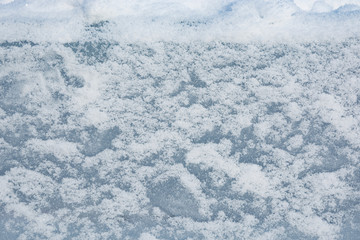 The texture of the ice. The frozen water.Winter background 