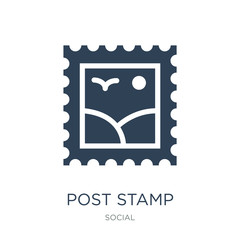 post stamp icon vector on white background, post stamp trendy filled icons from Social collection, post stamp vector illustration