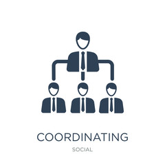 coordinating people icon vector on white background, coordinating people trendy filled icons from Social collection, coordinating people vector illustration