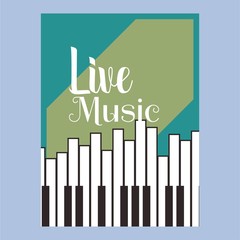 Vector musical flyer Jazz festival. Music poster background festival brochure flyer template. - Vector