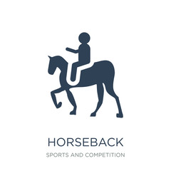 horseback icon vector on white background, horseback trendy filled icons from Sports and competition collection, horseback vector illustration