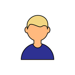 User icon vector illustration on white background