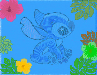 Stitch con letras