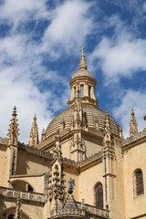 Fototapeta na wymiar Cathedral of Segovia Spain 
