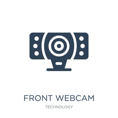 front webcam icon vector on white background, front webcam trendy filled icons from Technology collection, front webcam vector illustration