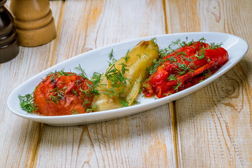 grilled vegetables on a plate