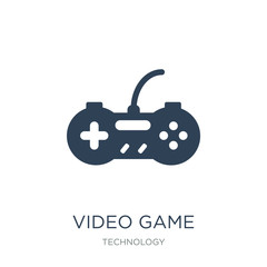 video game controller icon vector on white background, video game controller trendy filled icons from Technology collection, video game controller vector illustration