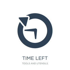 time left icon vector on white background, time left trendy filled icons from Tools and utensils collection, time left vector illustration