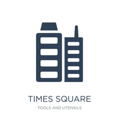 times square icon vector on white background, times square trendy filled icons from Tools and utensils collection, times square vector illustration