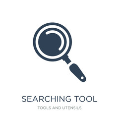 searching tool icon vector on white background, searching tool trendy filled icons from Tools and utensils collection, searching tool vector illustration