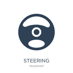 steering icon vector on white background, steering trendy filled icons from Transport collection, steering vector illustration