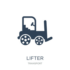 lifter icon vector on white background, lifter trendy filled icons from Transport collection, lifter vector illustration