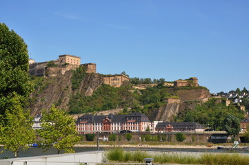 Germany,Fortress Ehrenbreitstein as seen from Koblenz,may 2015