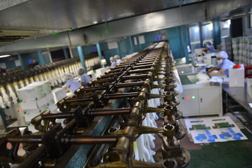 Rubber gloves production line