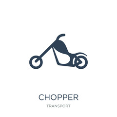 chopper icon vector on white background, chopper trendy filled icons from Transport collection, chopper vector illustration